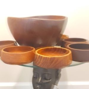 Vintage Teak Bowl set